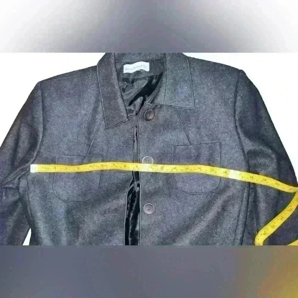 Harve Benard Wool Blend  Suit  Jacket Sz 8 With Skirt Collar Button Down Office - Picture 2 of 8